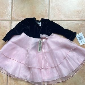 NWT Good lad girl's formal holiday dress. Pink/black 2T
